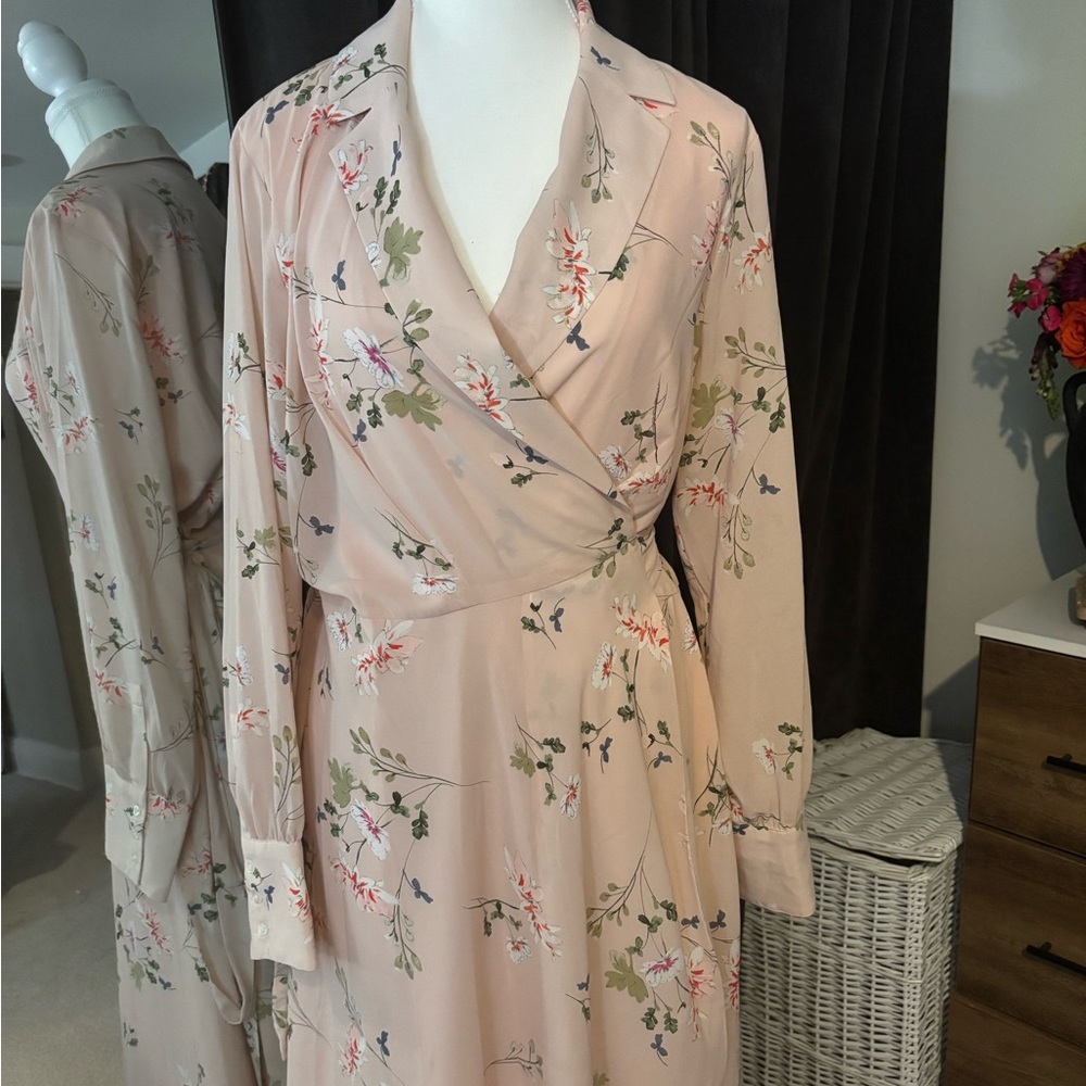 RACHEL Rachel Roy Pink Floral Wrap Dress - Picture 3 of 6